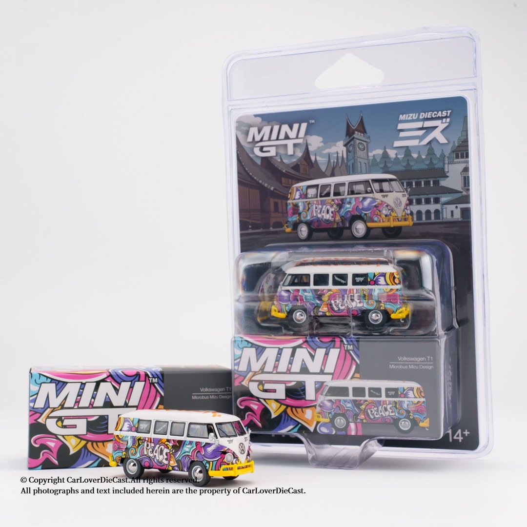 Die Cast Car 1 64 - MINIGT 1:64 Volkswagen T1 Mikrobus Mizu