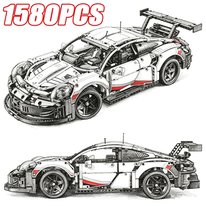 Lego Set Technic - 1580 Parça 1:8 Ölçekli RSR Yarış