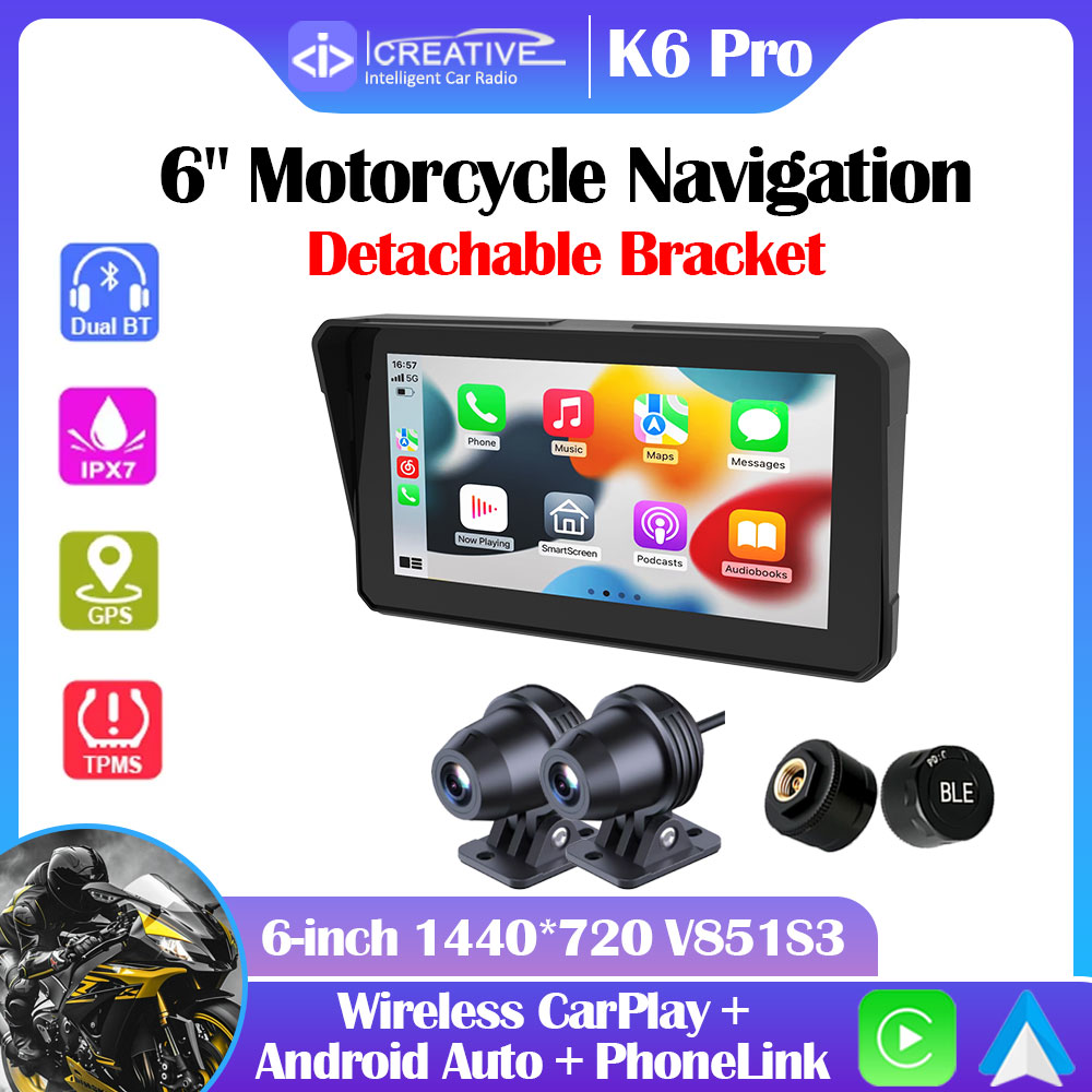Graded Card Display - Icreative 6 inç Motosiklet Navigasyon DVR'ı