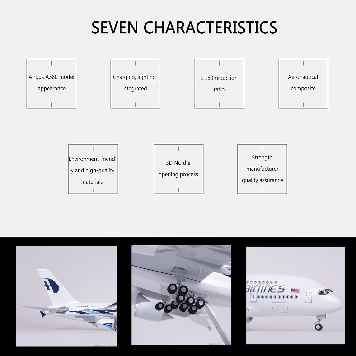 1:160 Ölçekli Malezya Havayoll - Model Airplane Plastic incelemesi ve fiyatı